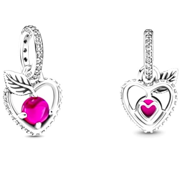 Snow White Apple Pendant Disney x Pandora FIT Charm Cerise Crystal - Picture 1 of 13